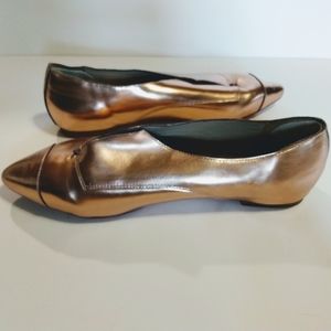 Jay Adoni Rose Gold Flats 10 Pointed Toe Slip On shoes Footwear Flats dressy